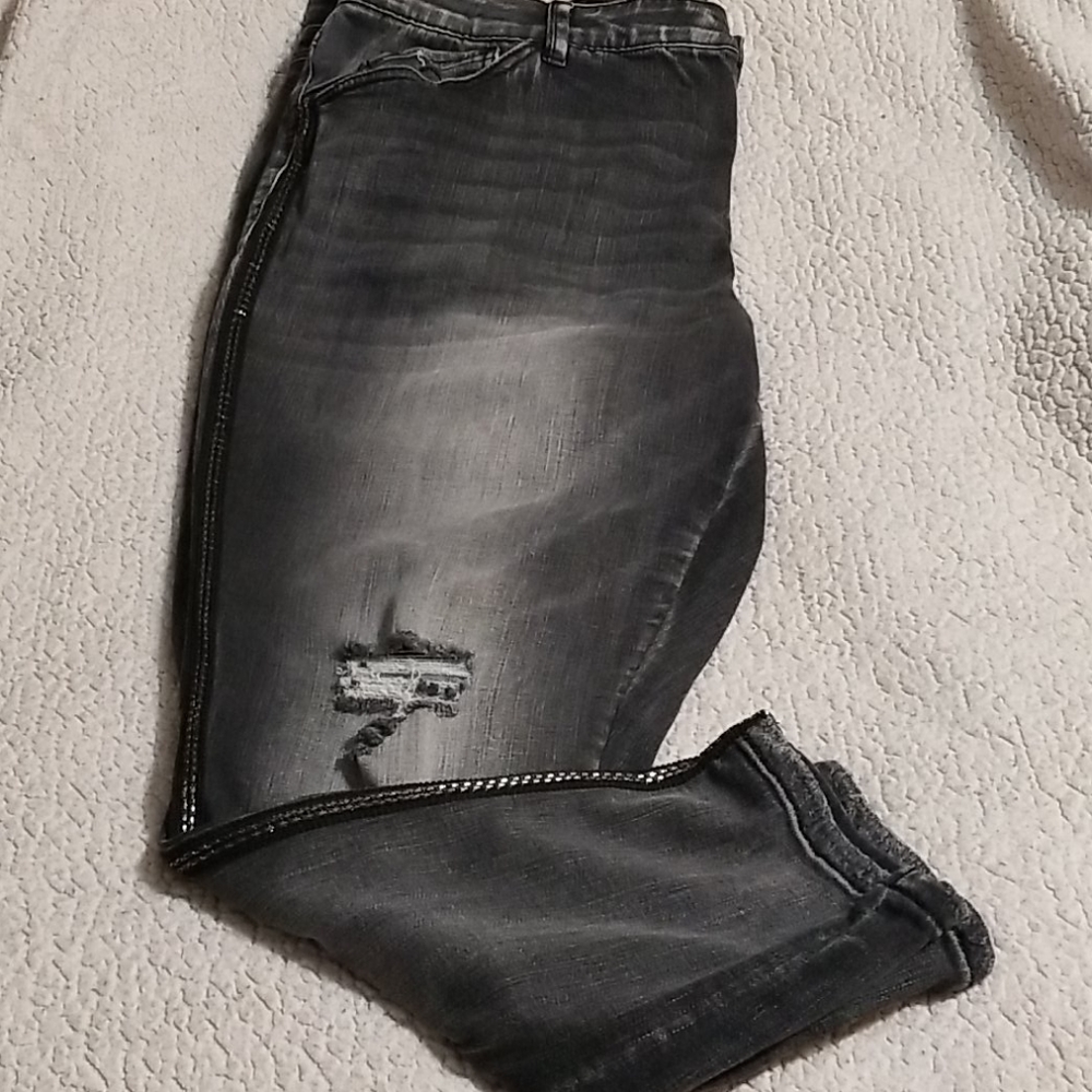 Distressed jeans